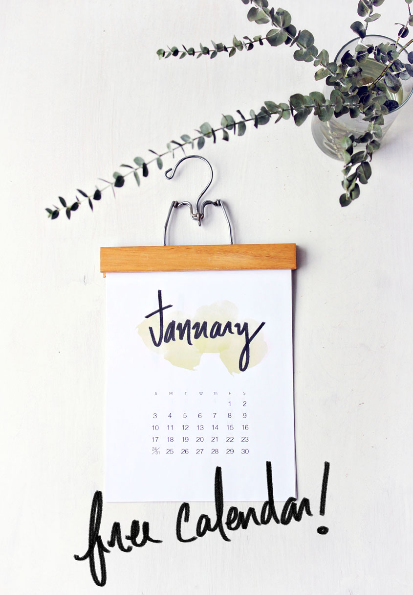 Free 2016 Calendar | Inspiration Nook